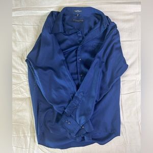 Geoffrey Beene fitted men’s dress shirt royal blue